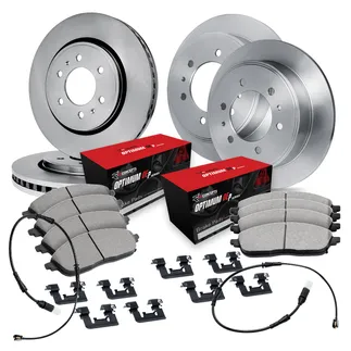 R1 Concepts WFUS2-40002 Disc Brake Rotor Set W/Optimum OEp Pads, Sensor, & Hardware